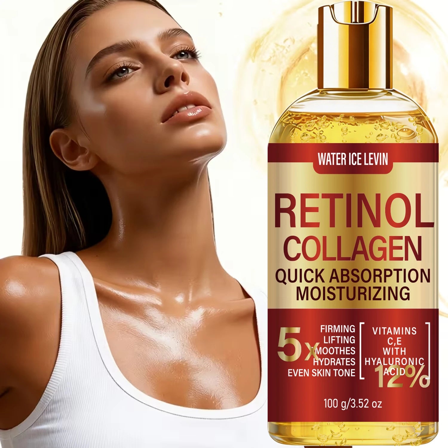 Retinol Collagen Body Oil Moisturizing Firming Skin Treatment 100g - 2