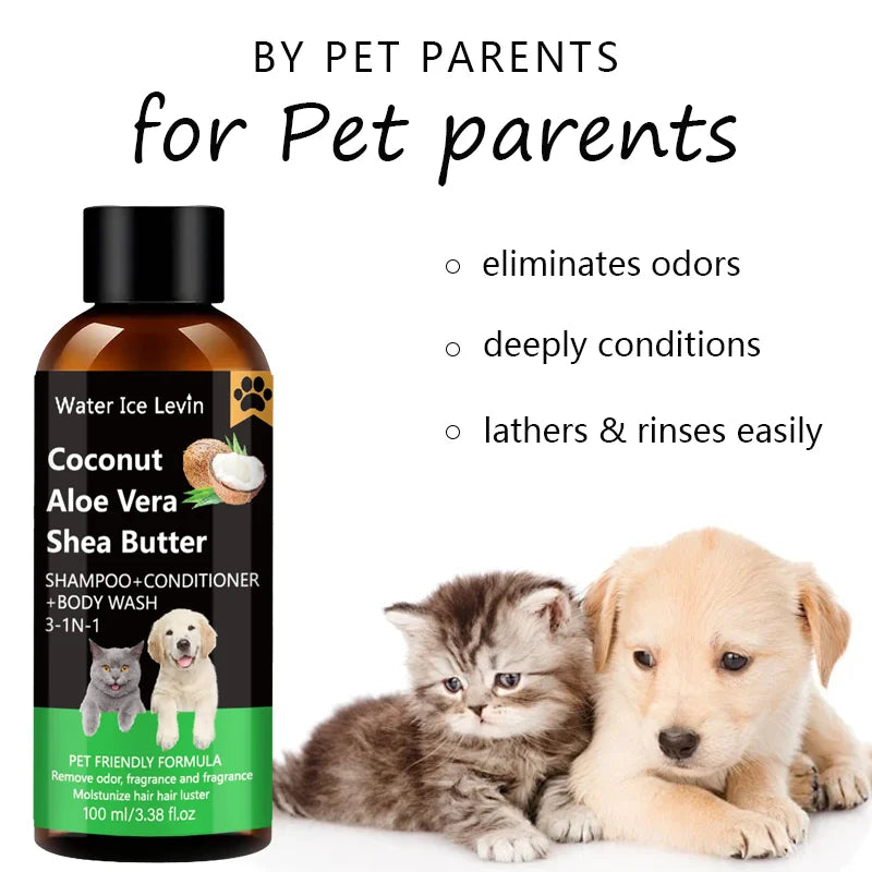 Water Ice Levin 3 in 1 Pet Shampoo Conditioner and Deodorizing Wash