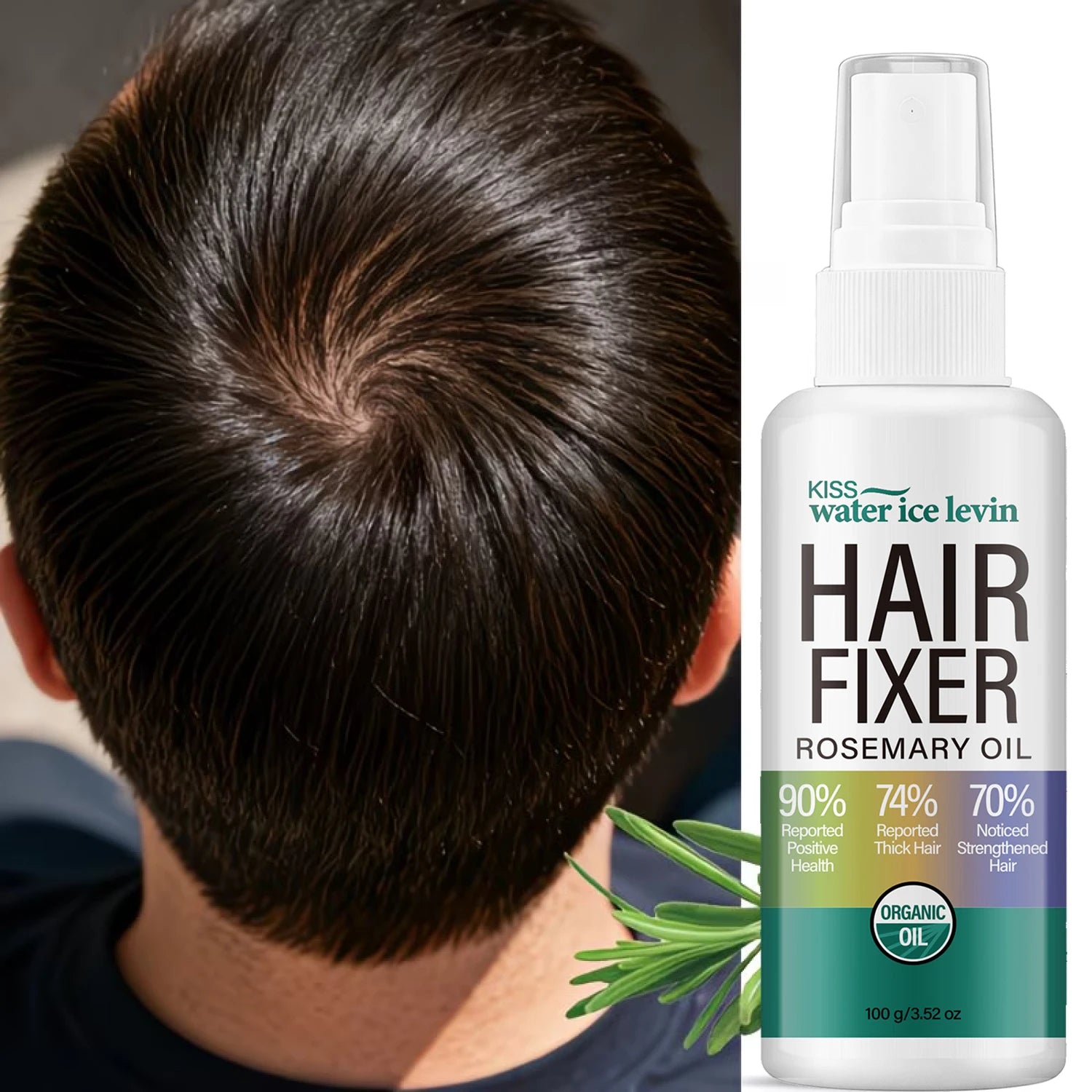 Rosemary Oil Hair Fixer Spray 100g Collagen Bee Venom Anti Frizz Mist