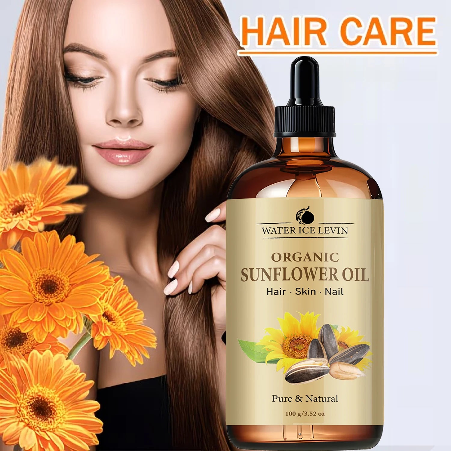 Organic Sunflower Oil 100g for Hair Skin and Nail Hydration