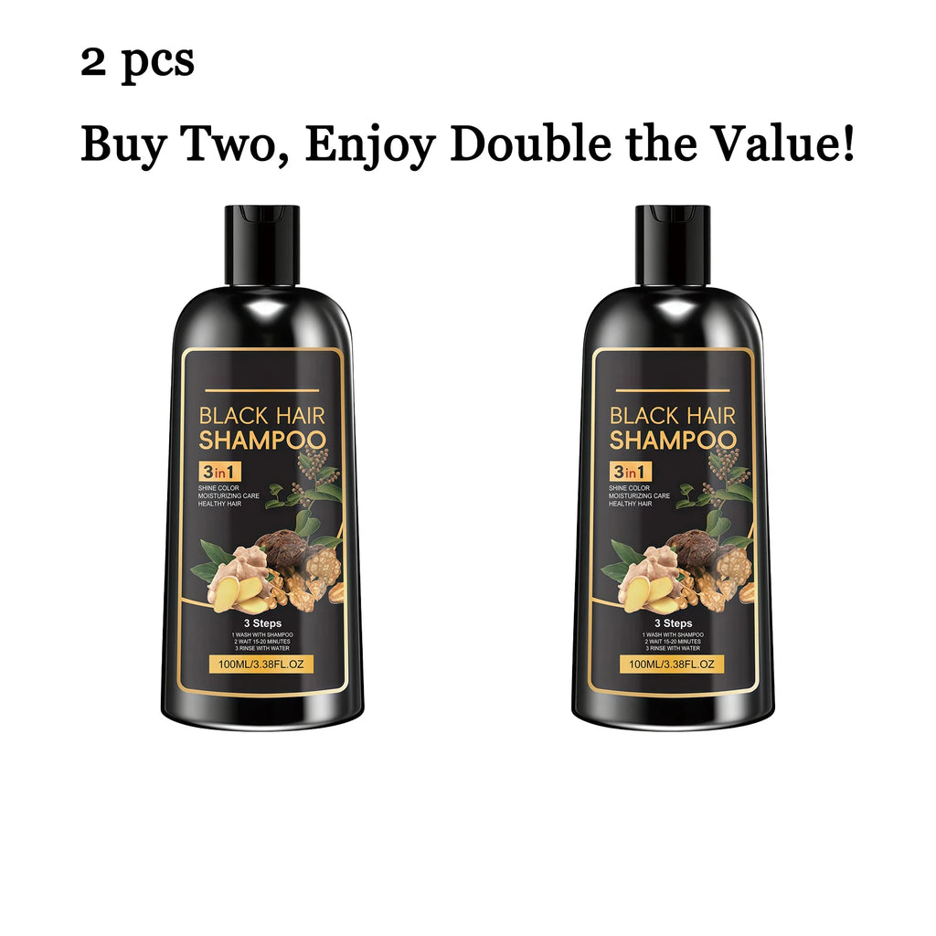 100ml Herbal Black Hair Dye Shampoo for All Hair Types