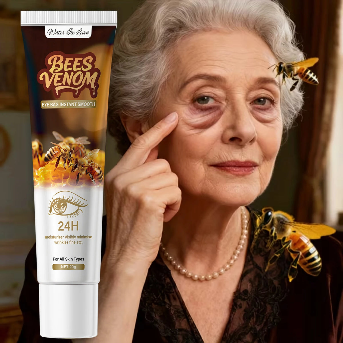 Bee Venom Eye Cream for Dark Circles and Under Eye Bags