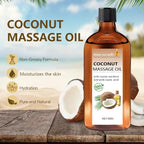 Natural Coconut Massage Oil with Lemongrass Hydrating Body Skin Care