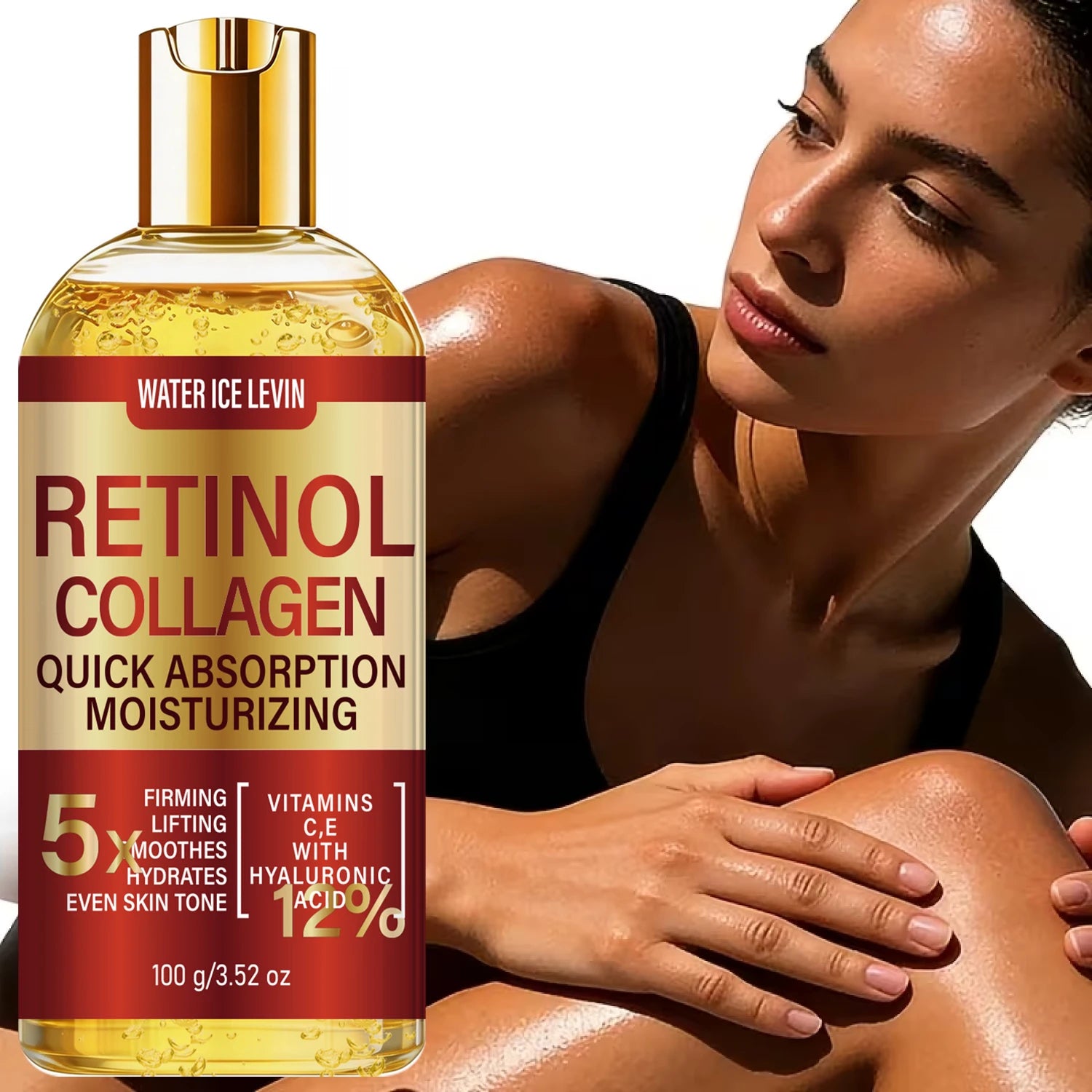 Retinol Collagen Body Oil Moisturizing Firming Skin Treatment 100g - 9
