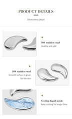 Stainless Steel Cooling Eye Pads for Puffiness and Dark Circles
