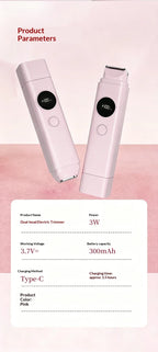 2-in-1 Painless Electric Hair Trimmer for Face and Body