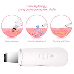 Ultrasonic Facial Skin Scrubber and Deep Pore Cleansing Spatula