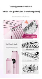 2-in-1 Painless Electric Hair Trimmer for Face and Body