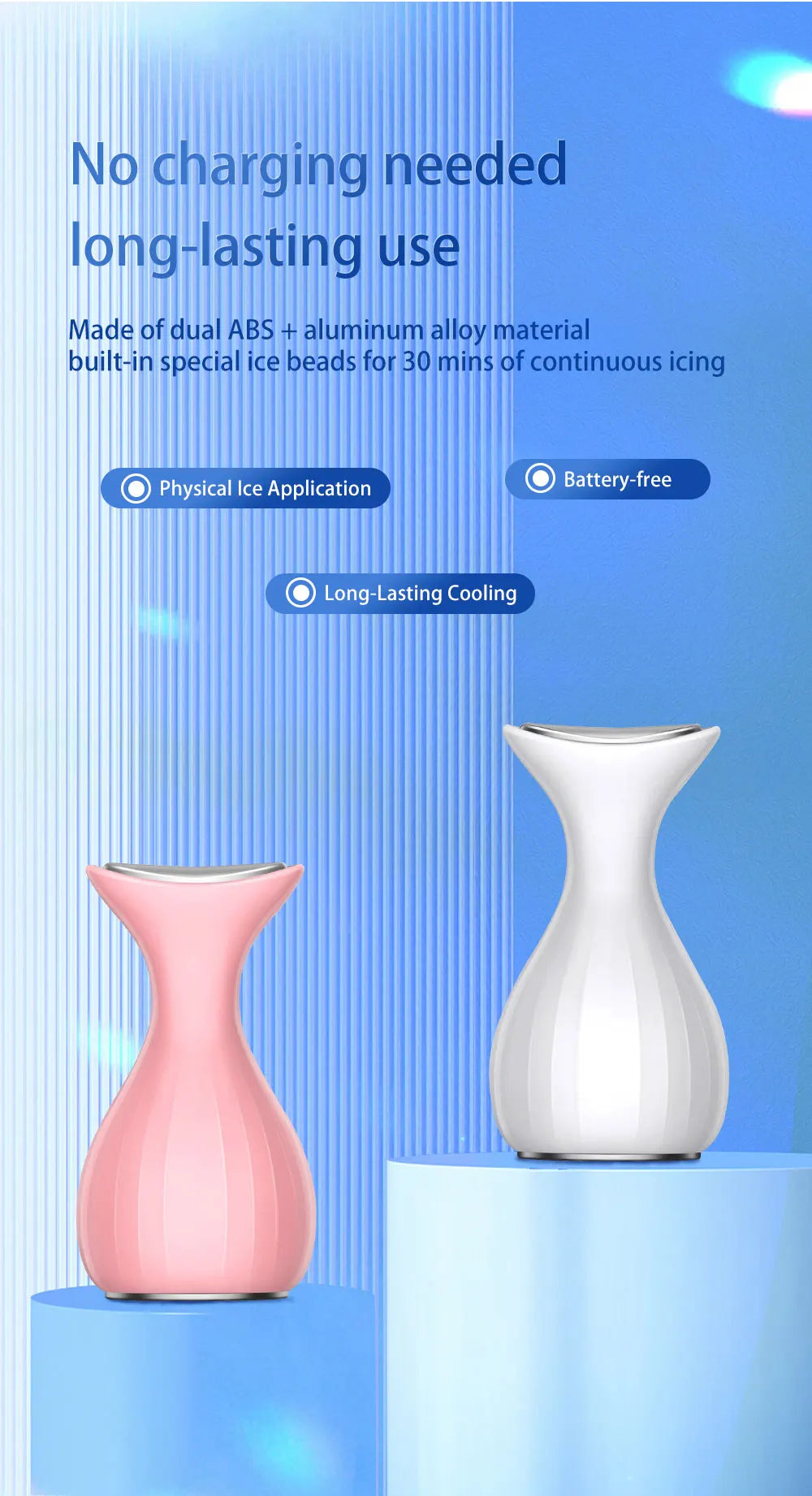 Handheld Facial Cold Compress Ice Massager for Skin Tightening - 13