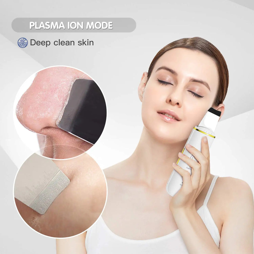 Ultrasonic Skin Scrubber and Facial Pore Cleansing Spatula