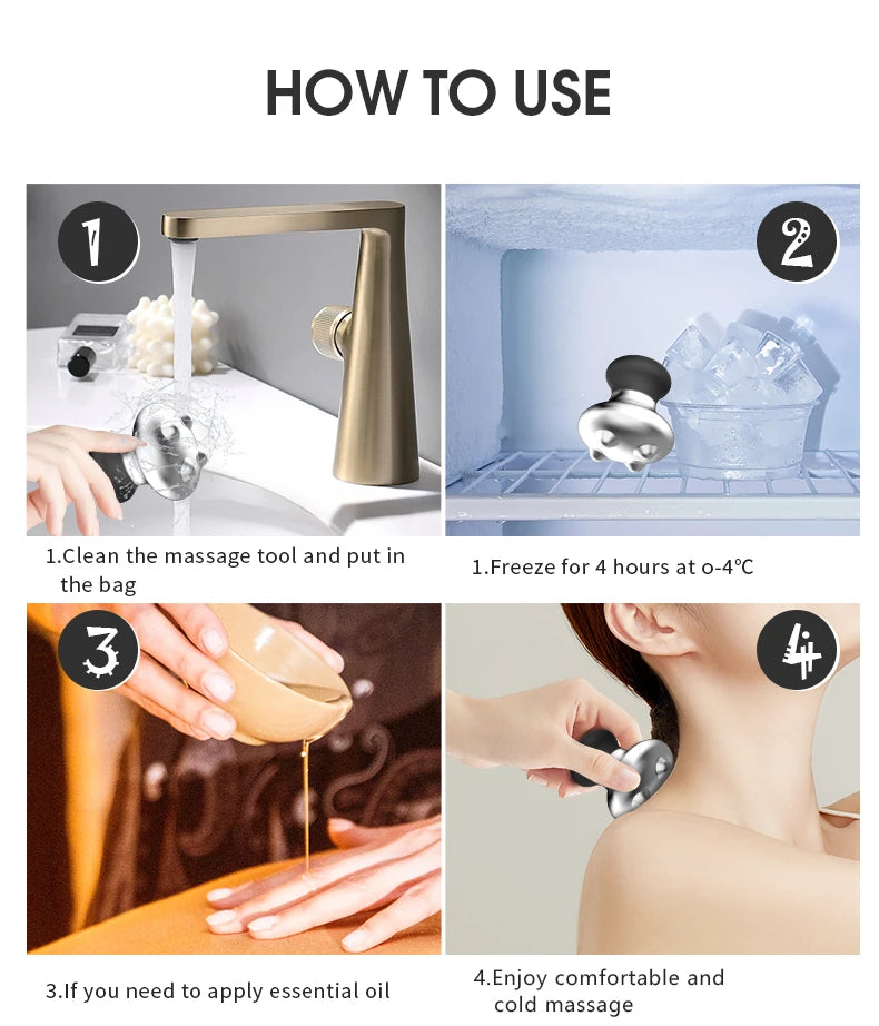 Stainless Steel Mushroom Gua Sha Massage Tool for Face and Body