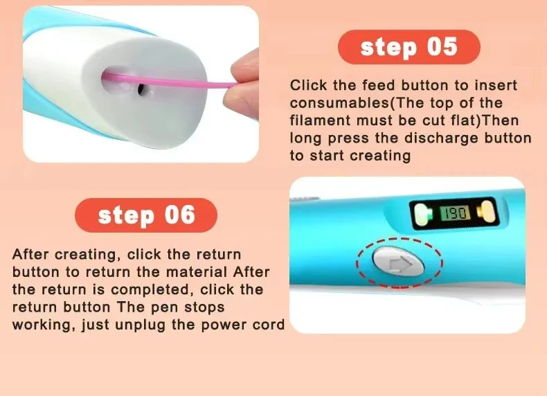 3D Printing Pen for Kids DIY Drawing Art