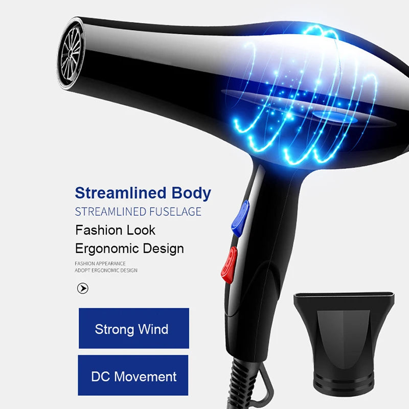 Professional Ionic Hair Dryer 2200W Fast Drying Blow Dryer with Nozzles - 7