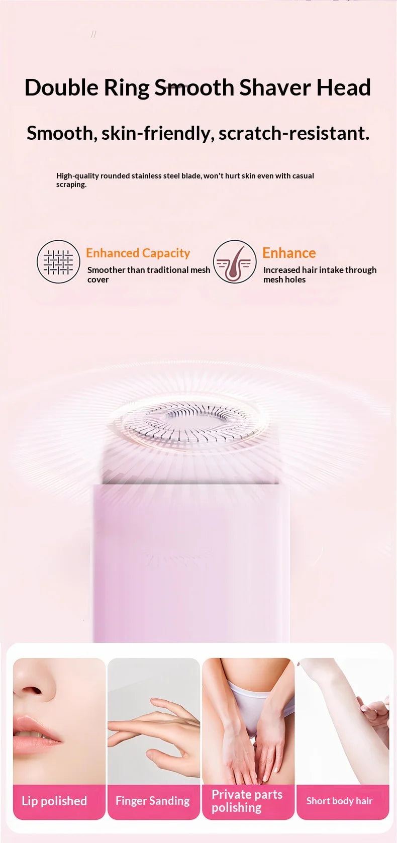 2-in-1 Painless Electric Hair Trimmer for Face and Body - 17