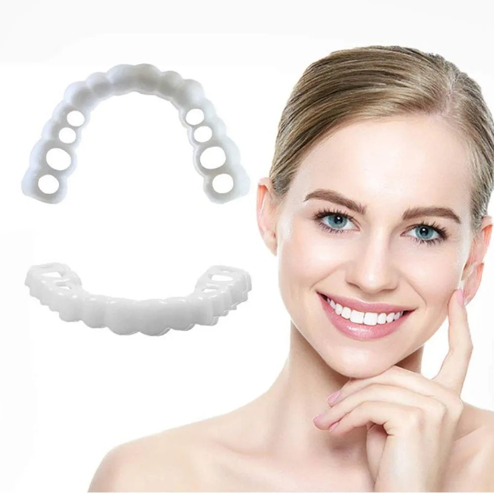 Snap On Smile Veneers Cosmetic Teeth Whitening Denture Set - 9