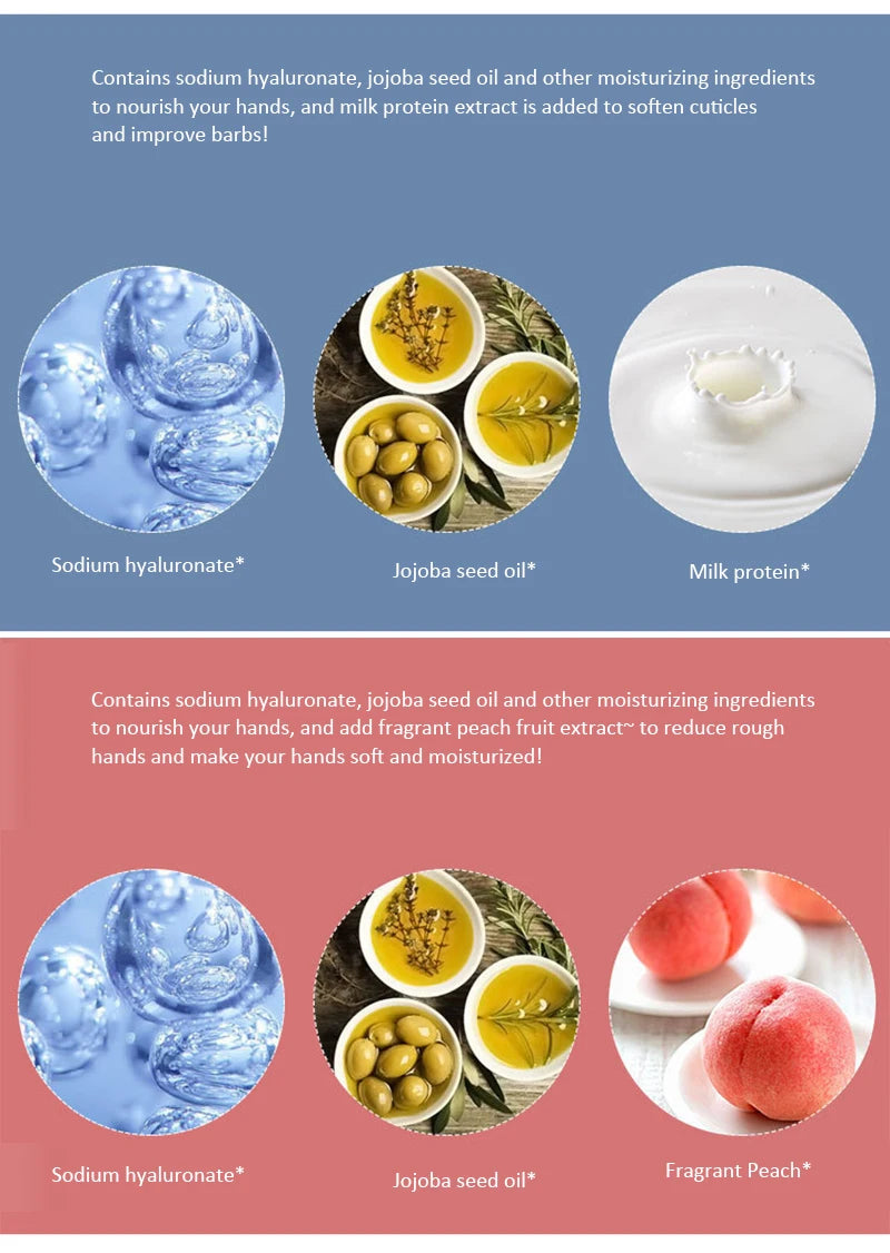 Milk Peach Hand Cream Moisturizing Nourishing Anti Chapping Lotion