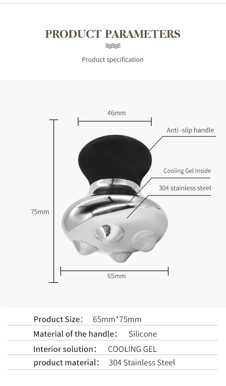 Stainless Steel Mushroom Gua Sha Massage Tool for Face and Body