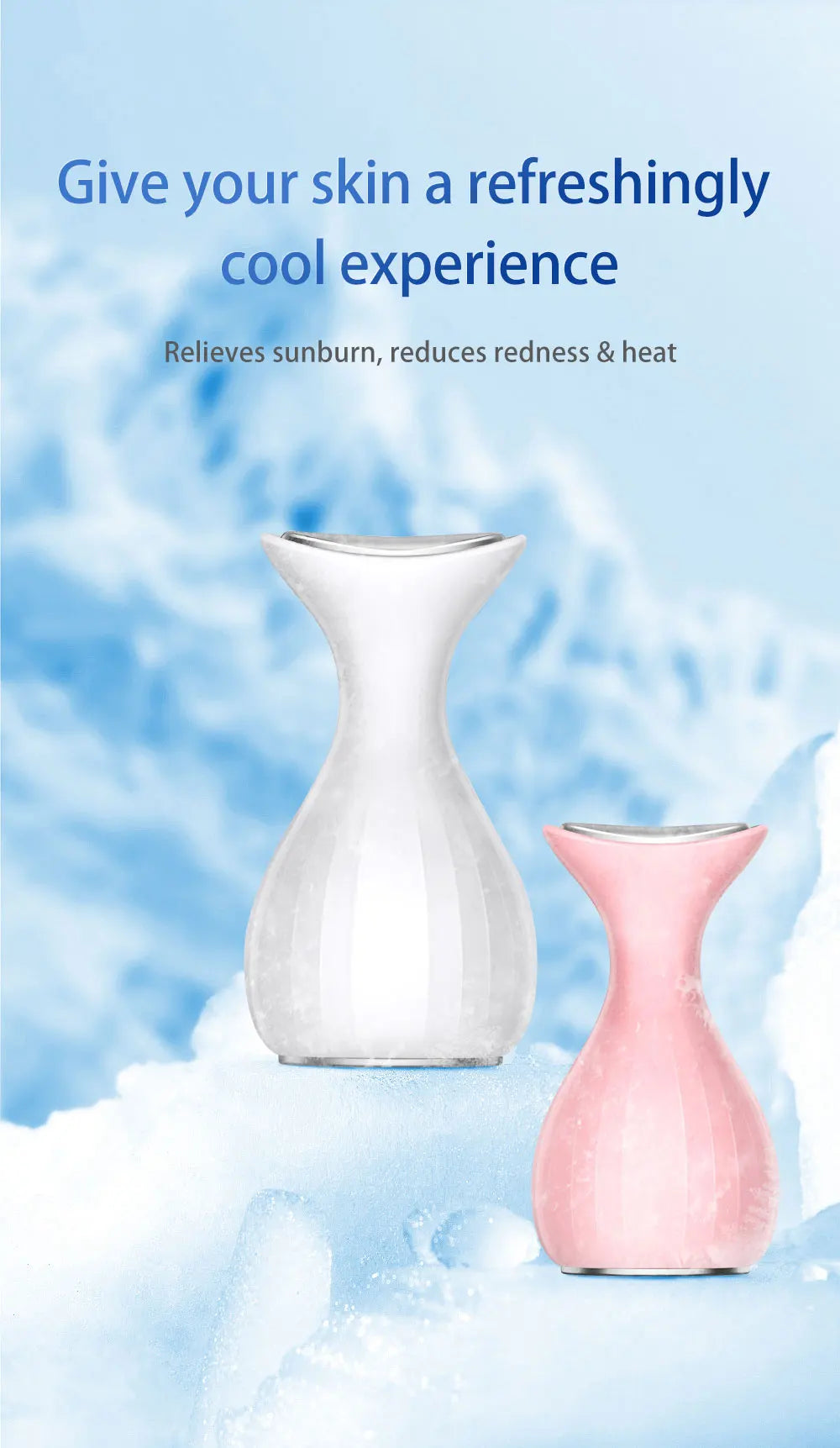 Handheld Facial Cold Compress Ice Massager for Skin Tightening