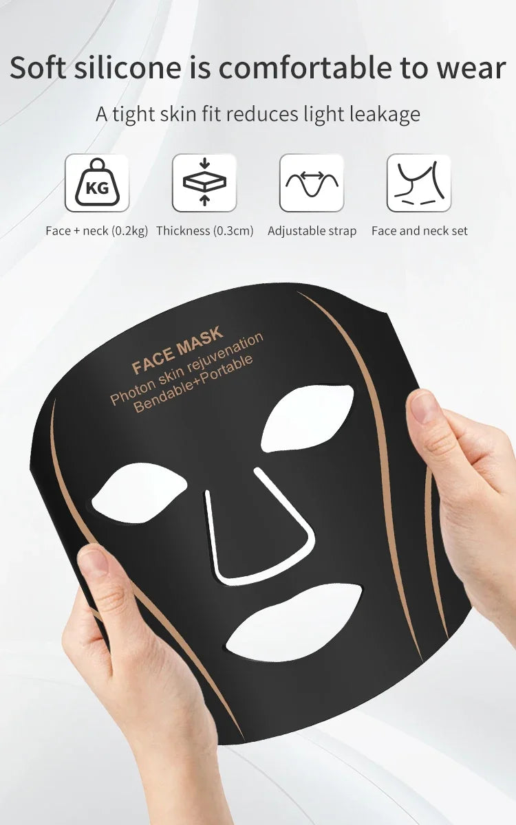 7-Color LED Face and Neck Rejuvenation Light Therapy Mask