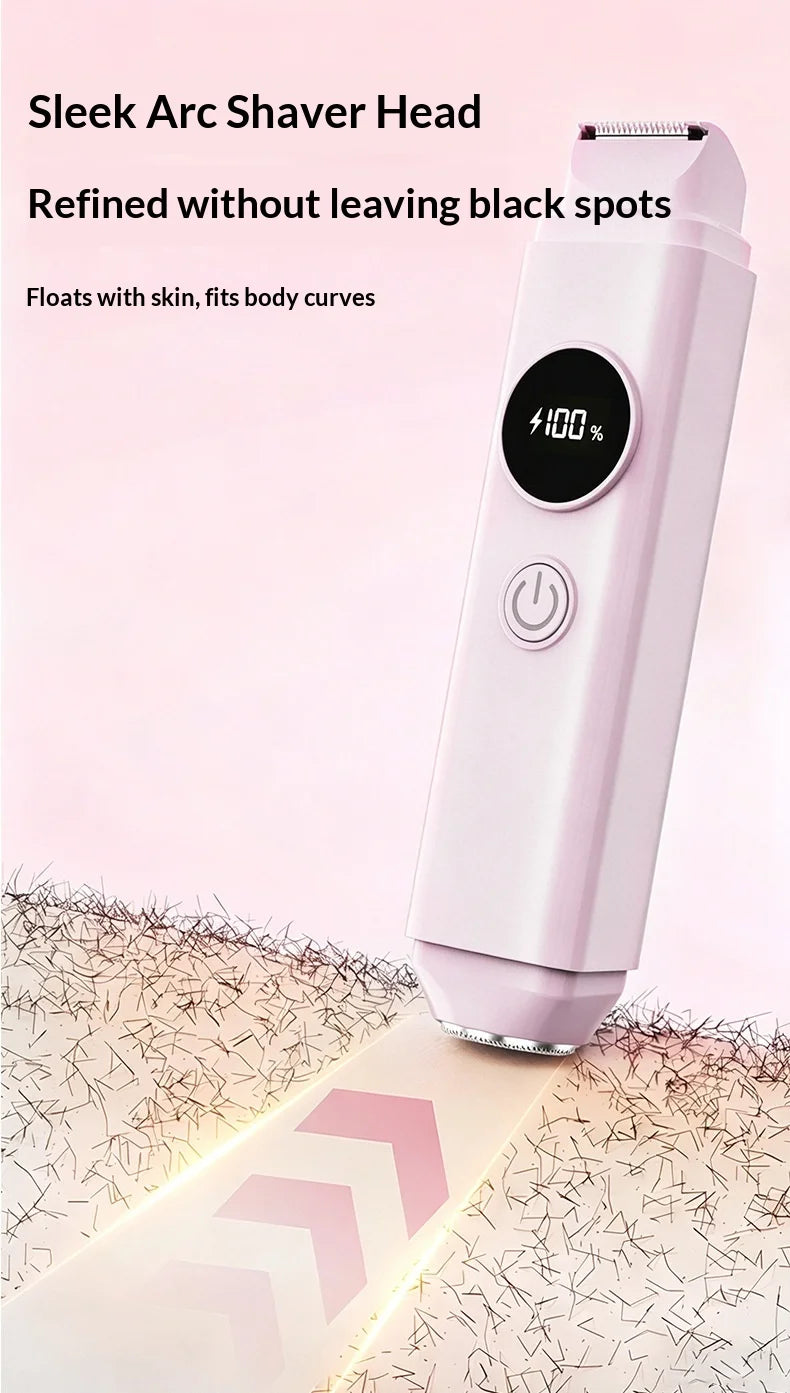 2-in-1 Painless Electric Hair Trimmer for Face and Body
