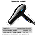 Professional Ionic Hair Dryer 2200W Fast Drying Blow Dryer with Nozzles