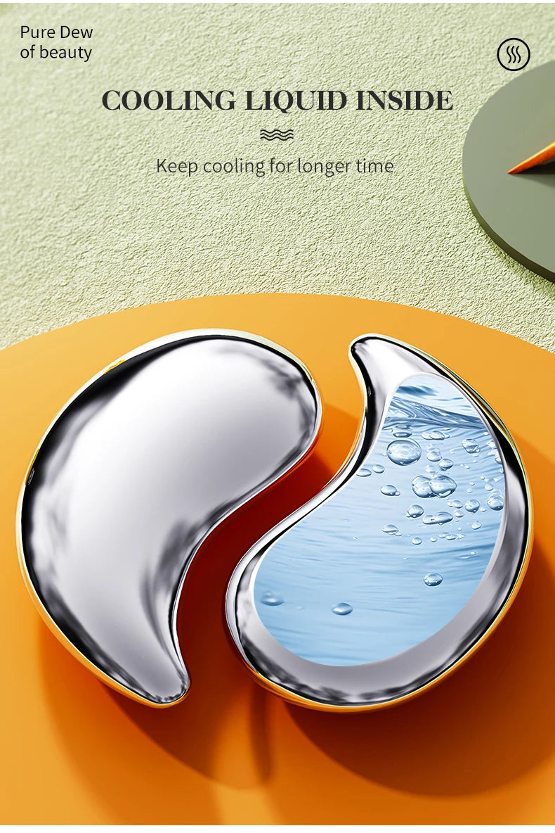 Stainless Steel Cooling Eye Pads for Puffiness and Dark Circles