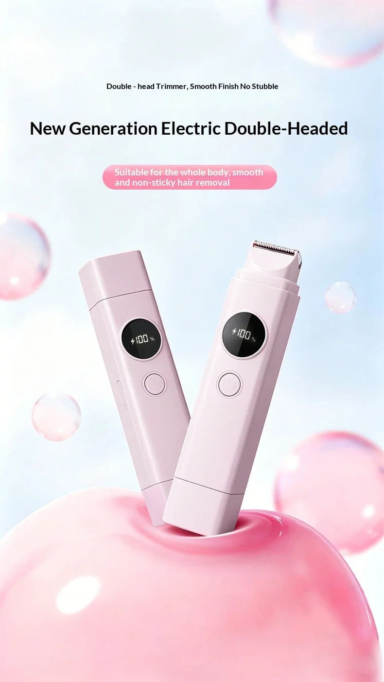 2-in-1 Painless Electric Hair Trimmer for Face and Body