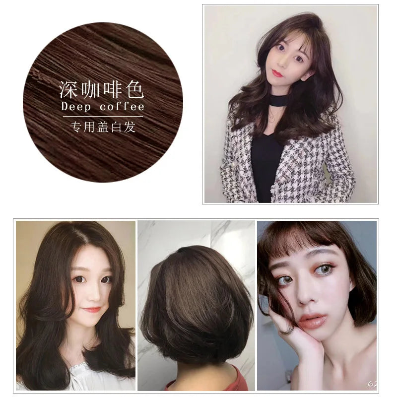 500ml Herbal Hair Color Shampoo for Gray Hair Coverage and Shine - 9