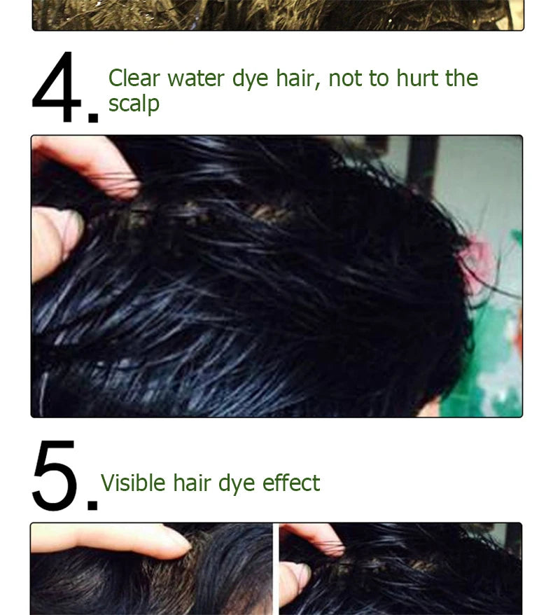 500ml Herbal Hair Color Shampoo for Gray Hair Coverage and Shine - 13