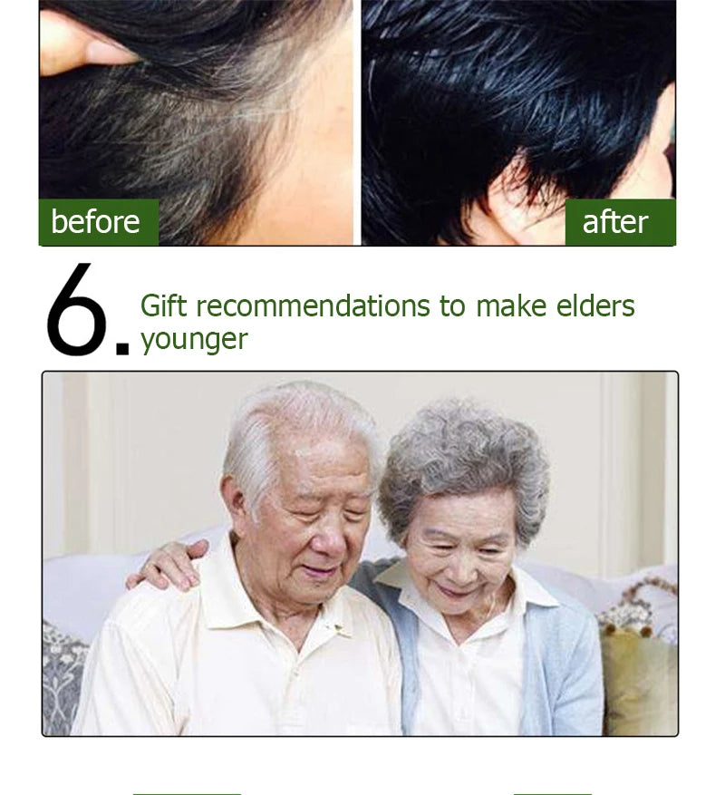 500ml Herbal Hair Color Shampoo for Gray Hair Coverage and Shine - 17