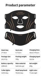 7-Color LED Face and Neck Rejuvenation Light Therapy Mask