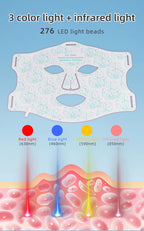 LED Red Light Therapy Face Mask with Cooling Gel Pack