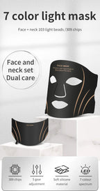 7-Color LED Face and Neck Rejuvenation Light Therapy Mask