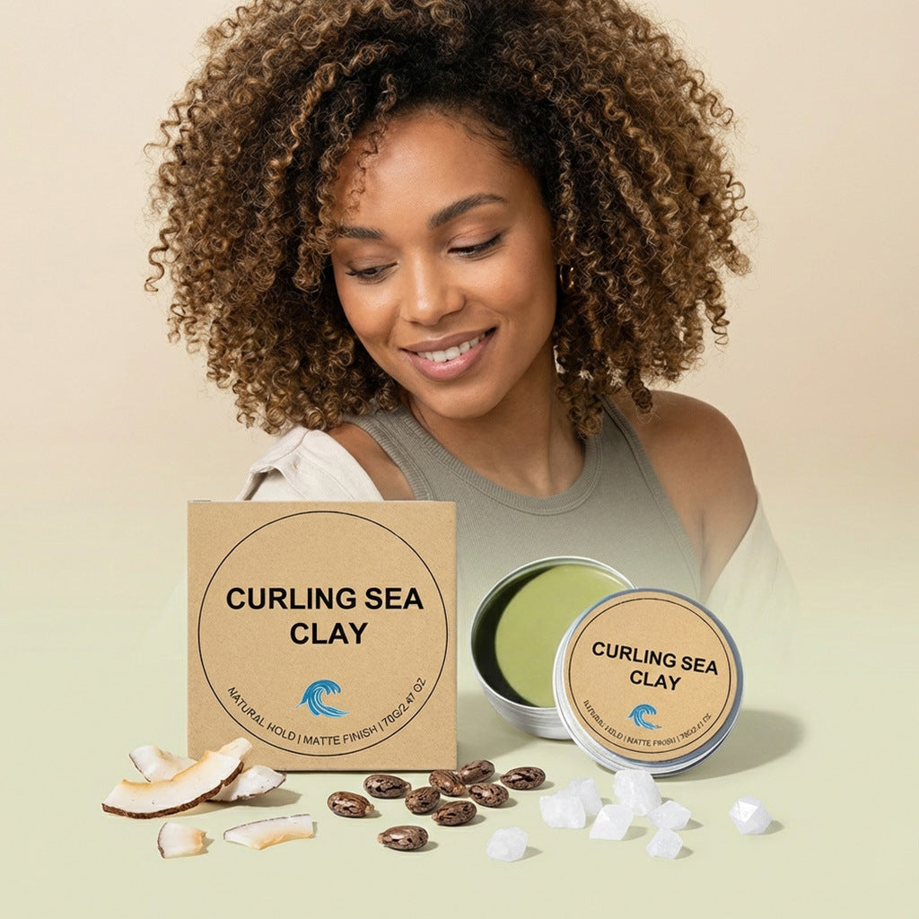 Curling Sea Clay Hair Styling Pomade 70g Matte Finish Natural Hold - 8