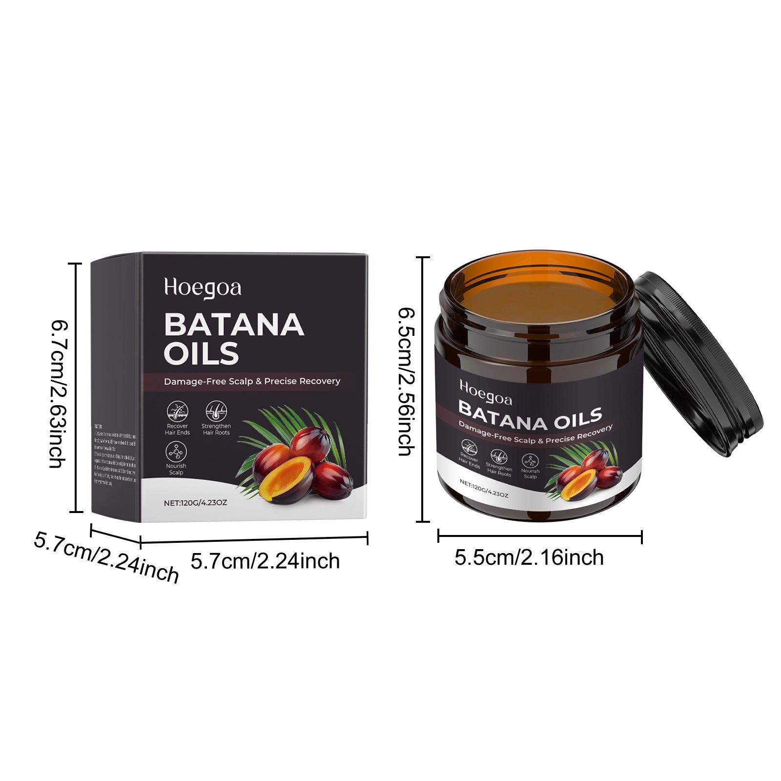 Pure Natural Batana Oil Hair Mask for Scalp Nourishment and Growth 120g