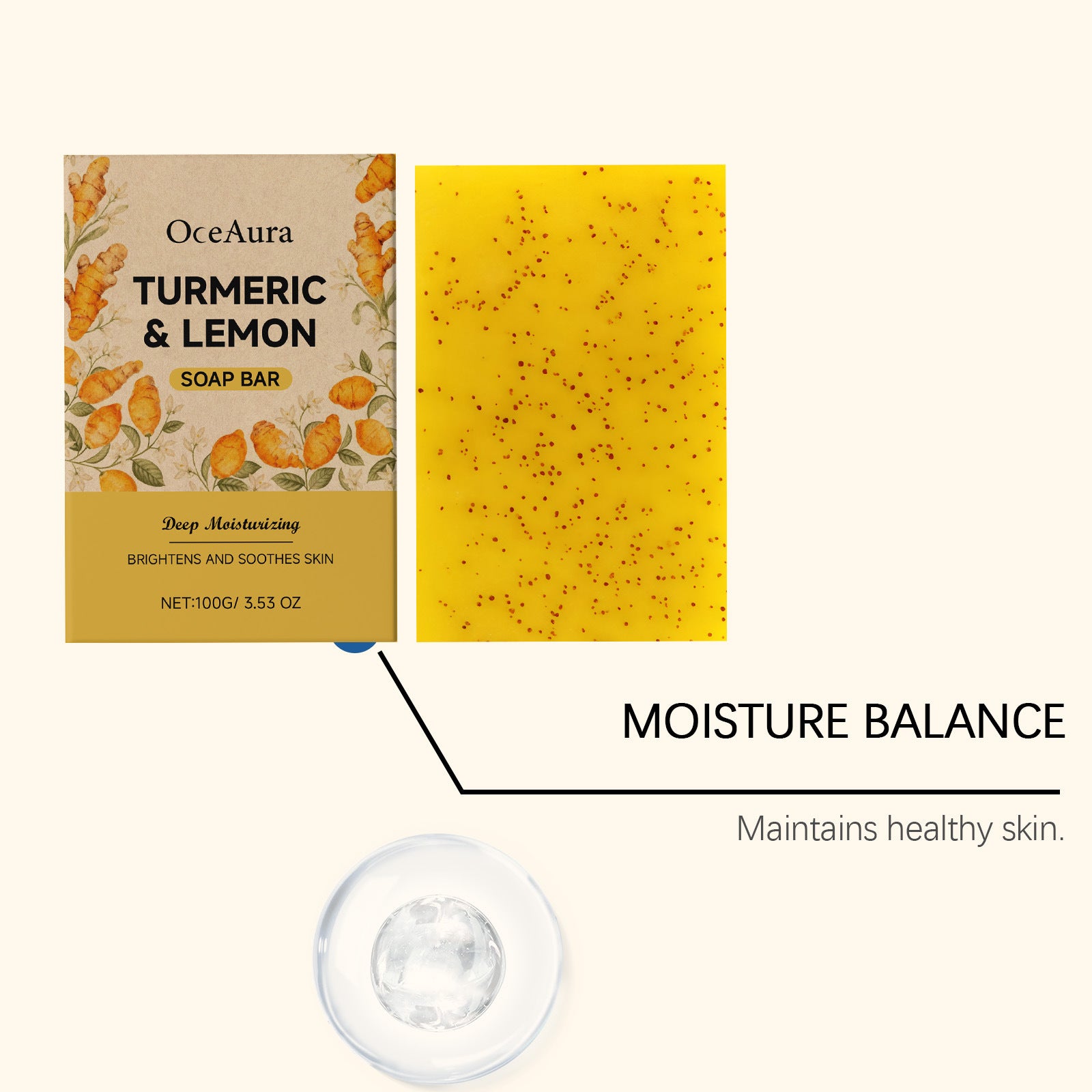 Turmeric Kojic Acid Brightening Bar Soap for Face and Body Cleansing - 14