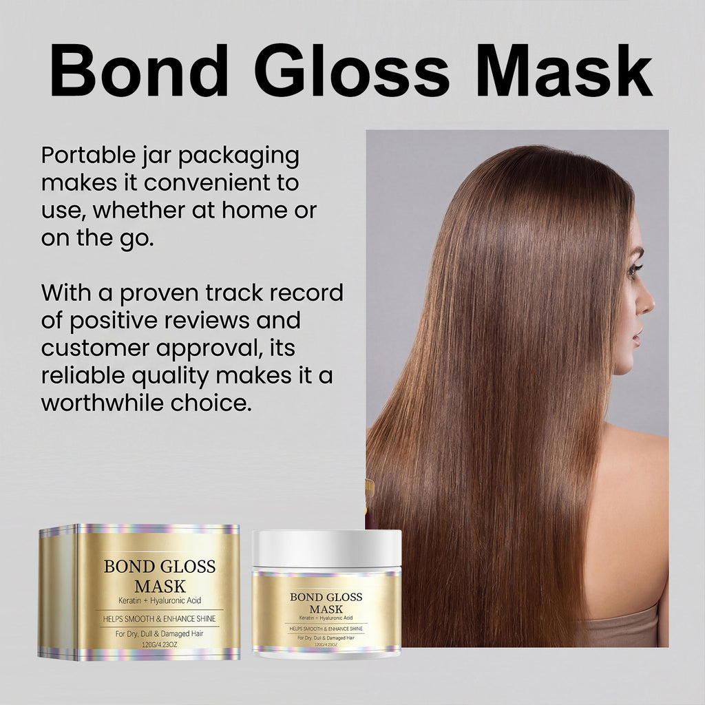 Bond Gloss Hair Mask with Keratin and Hyaluronic Acid 120g
