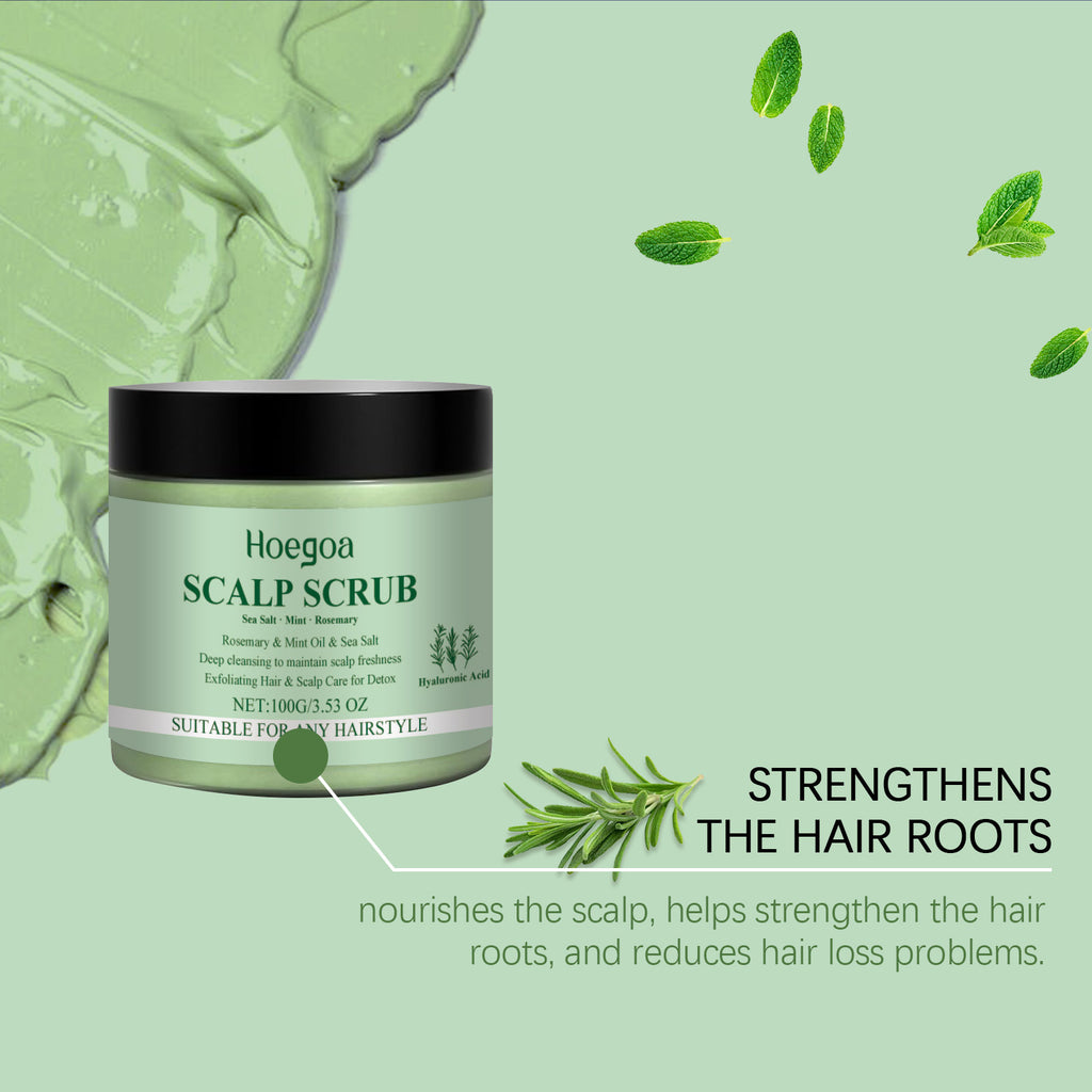 Mint Scalp Exfoliating Scrub and Massage Brush for Deep Cleansing