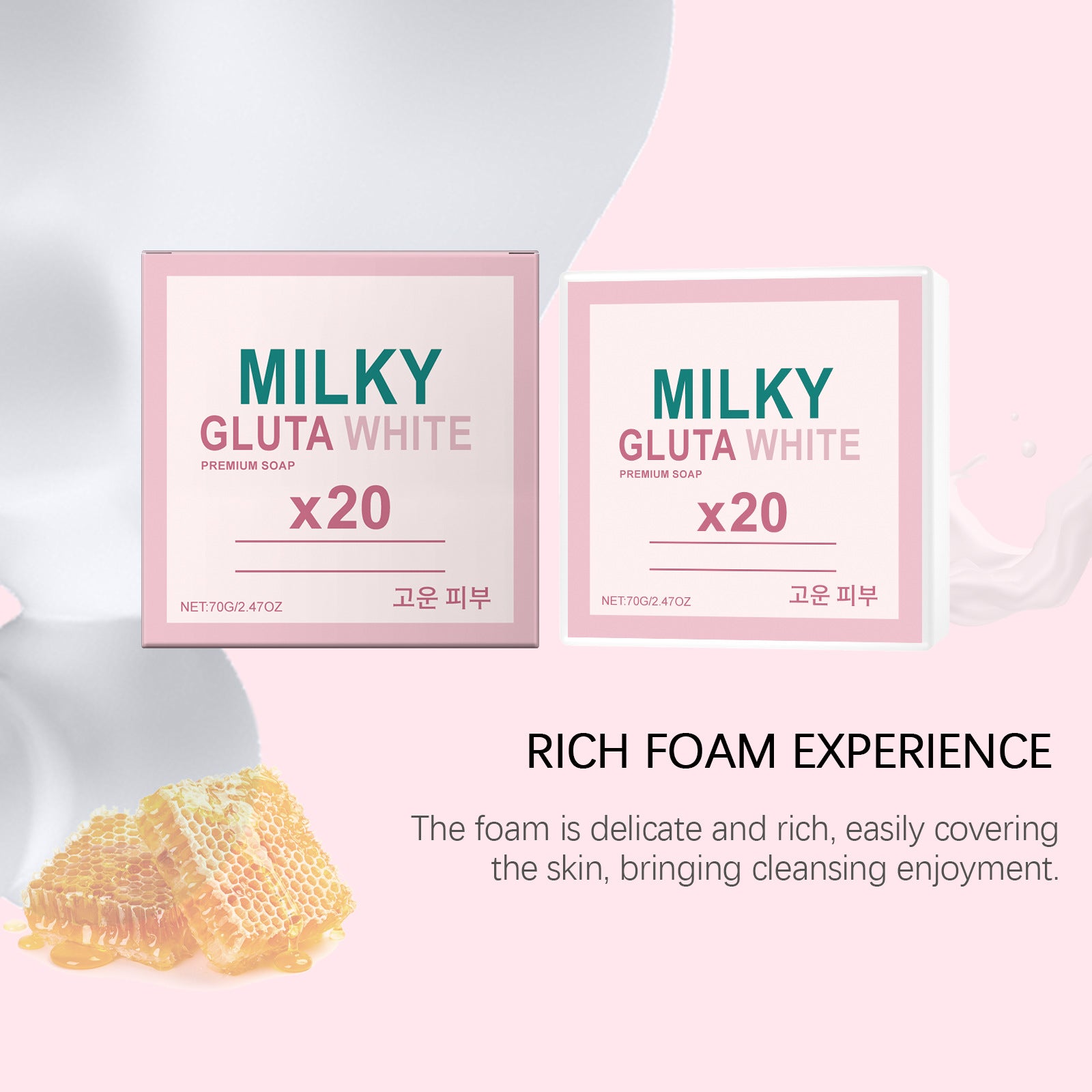 Milky Gluta White Exfoliating and Moisturizing Cleansing Soap 70g