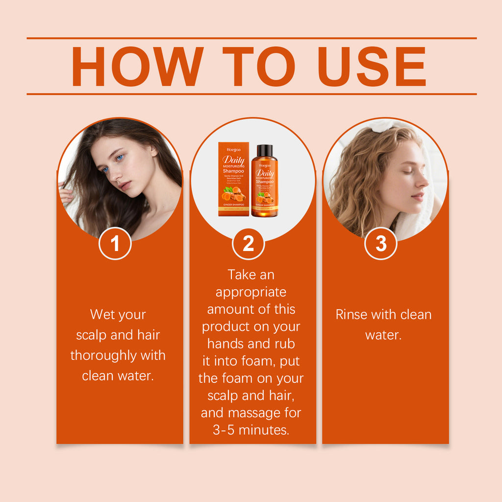Ginger Shampoo Scalp Nourishing Oil Control and Volumizing Hair Cleanser