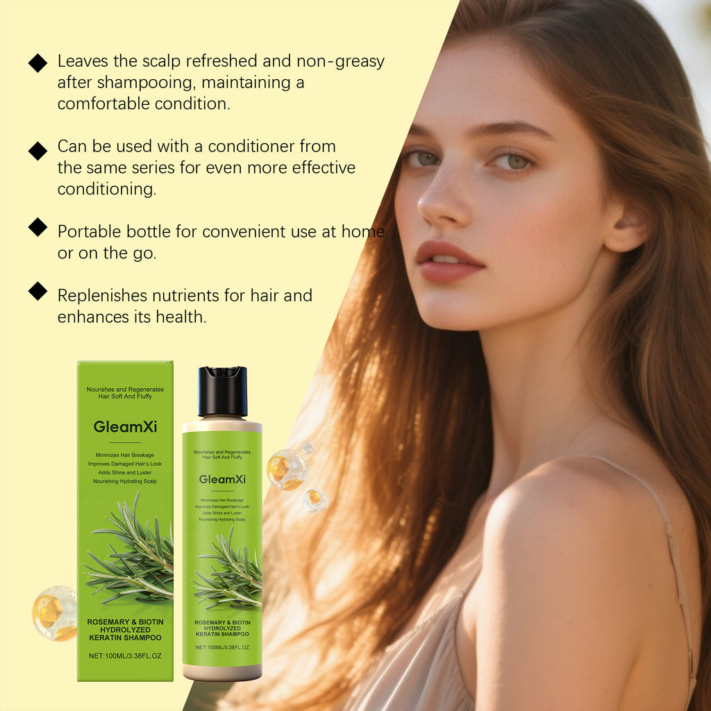 Rosemary Biotin Keratin Shampoo for Hair Repair and Scalp Hydration