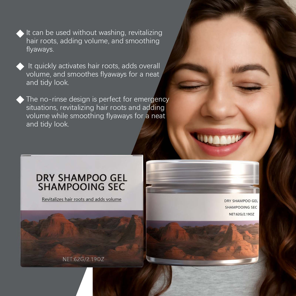 Volumizing Dry Shampoo Gel 59g for Oil Control and Hair Texture