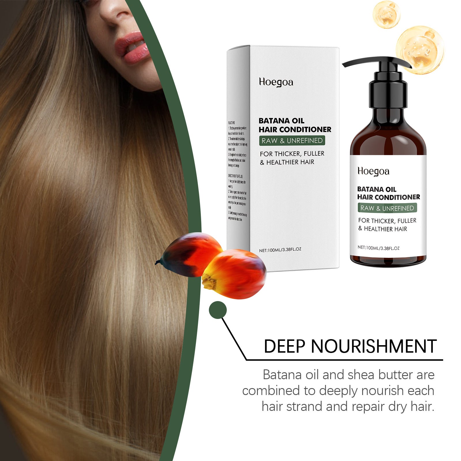Batana Oil Hair Conditioner 100ml for Thickening and Repair