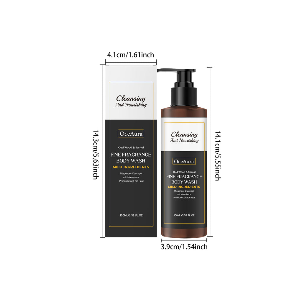 Oud Wood and Santal Fragrance Body Wash Cleansing and Nourishing Gel