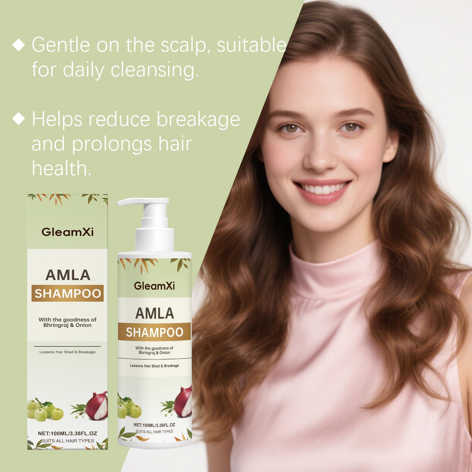 Amla Shampoo for Hair Strengthening and Scalp Cleansing 100ml