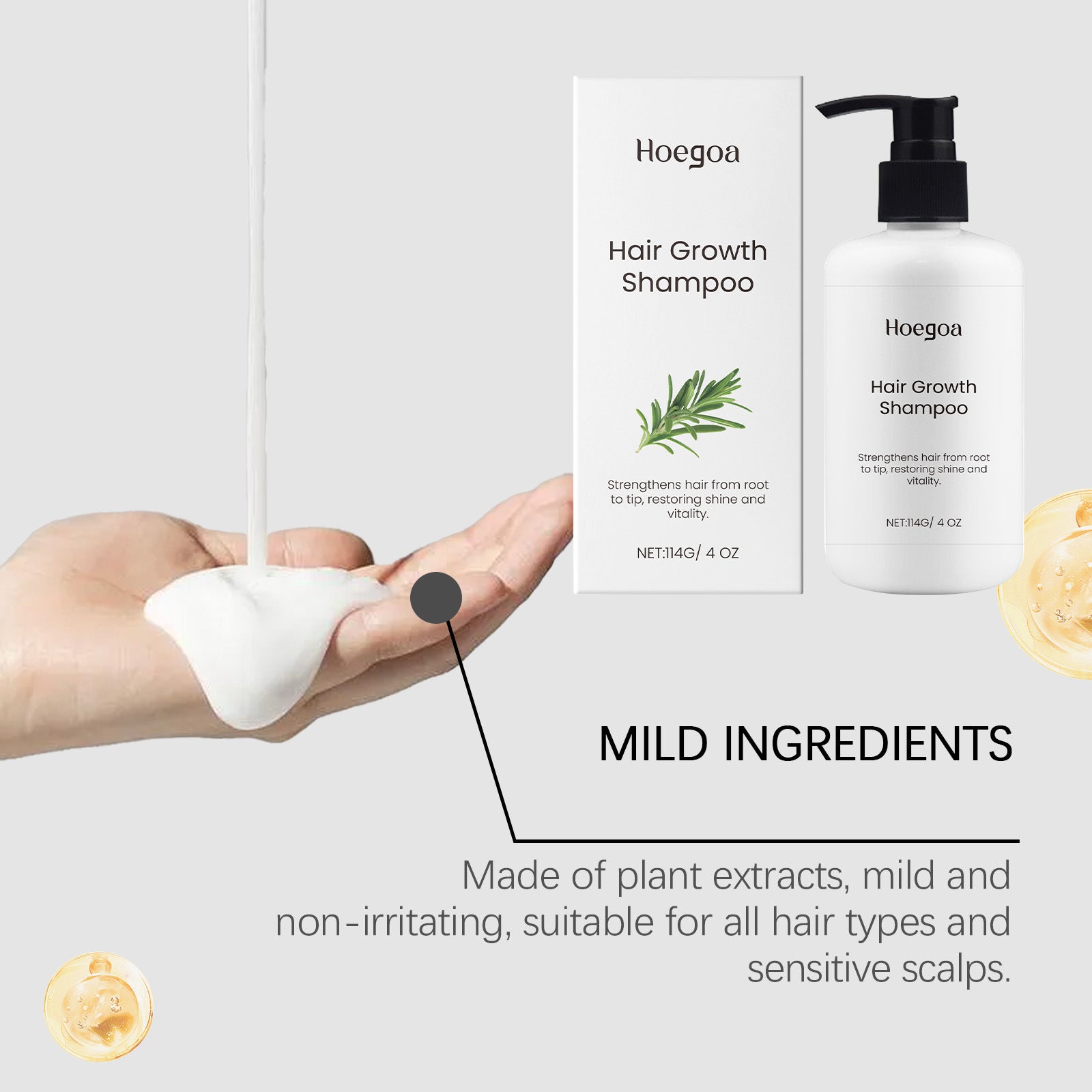 114g Rosemary Hair Growth Shampoo for Thinning Hair and Scalp Care - 14