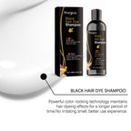 Natural Herbal Black Hair Dye Shampoo for Grey Coverage 100ml