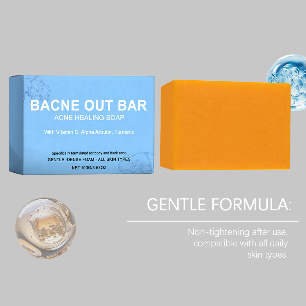 Turmeric Bar Soap for Back and Body Acne Treatment and Skin Brightening