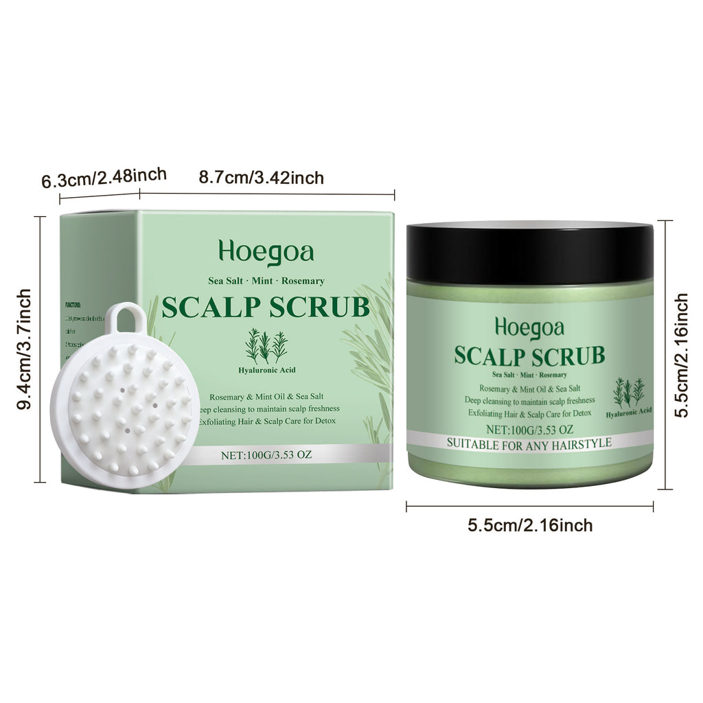 Mint Scalp Exfoliating Scrub and Massage Brush for Deep Cleansing