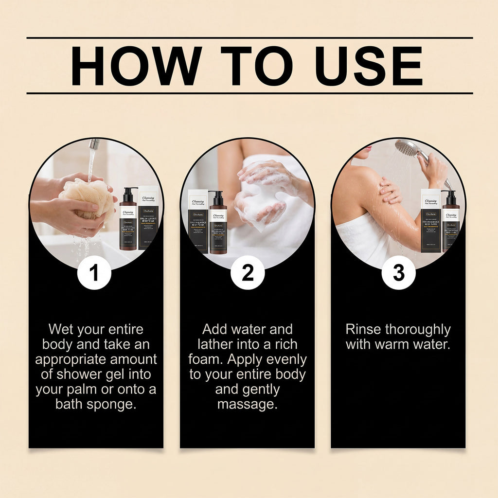 Oud Wood and Santal Fragrance Body Wash Cleansing and Nourishing Gel